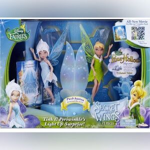 RARE Disney Fairies Tink and Periwinkle Light Up Surprise Secret of the Wings